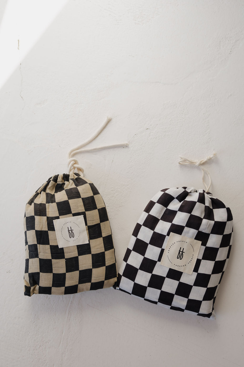 Muslin Crib Sheet | Black & White Checkerboard