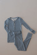 Bamboo Two Piece Pajamas | Blue Gingham