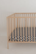 Muslin Crib Sheet | Black & White Checkerboard
