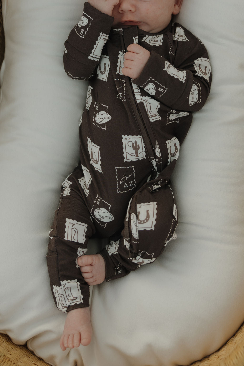 Bamboo Zip Pajamas with Arizona Print for Babies - Image 2