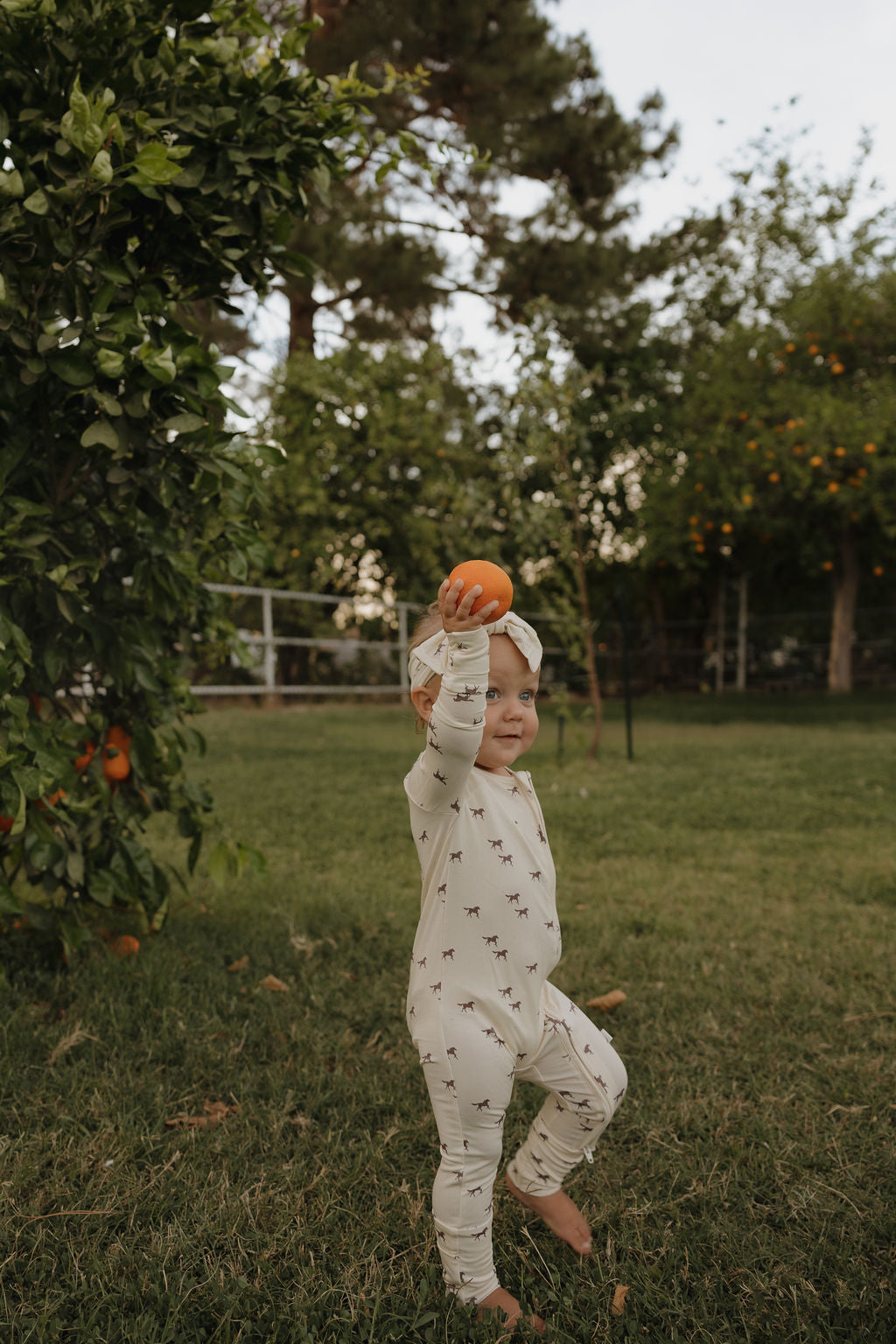 Wild Horses Bamboo Zip Pajamas for Baby - Image 3