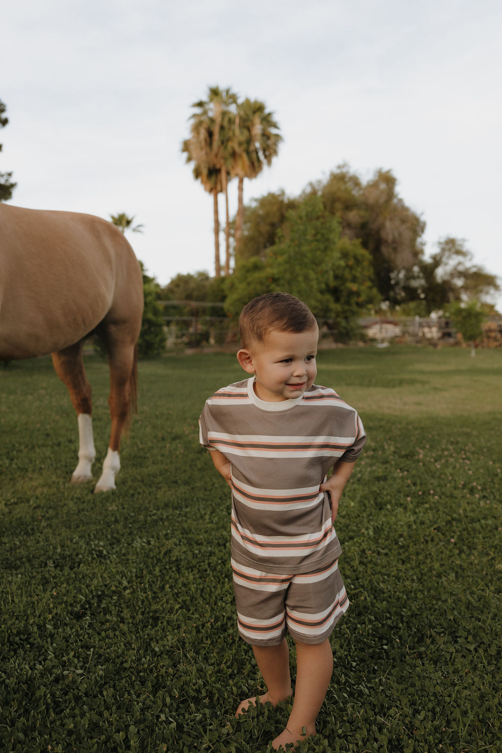 Sedona Stripe Cotton Short Set for Kids - Image 2