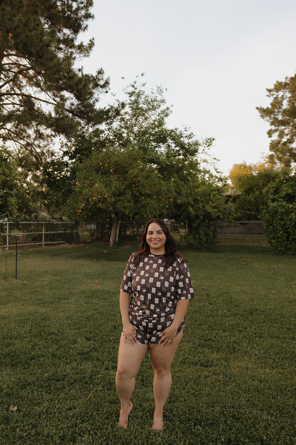 Women's Bamboo Short Set With Love from AZ Print - Image 6
