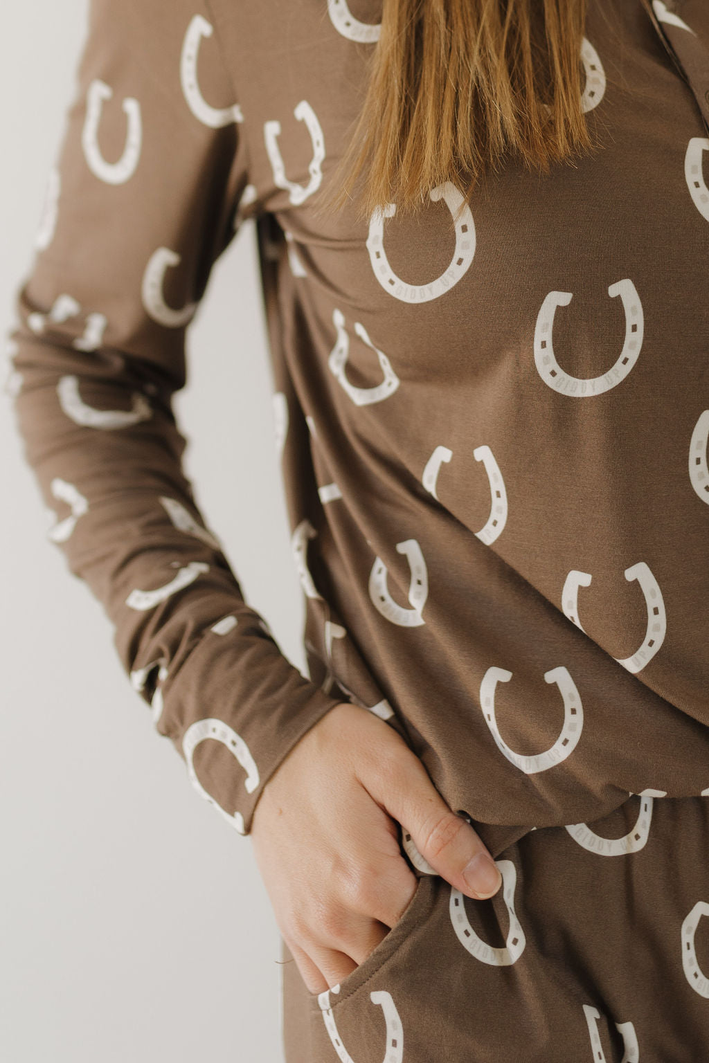 Women's Long Sleeve Bamboo Pajama Set Giddy Up