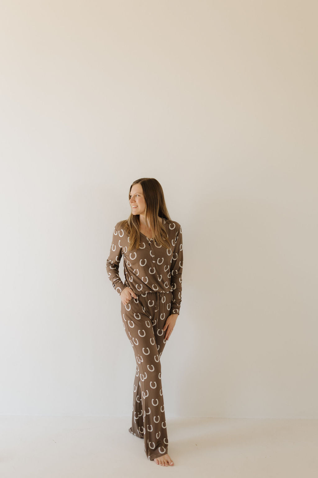 Women's Long Sleeve Bamboo Pajama Set Giddy Up