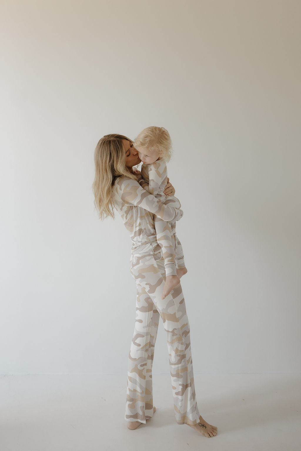 Women's Bamboo Long Sleeve Pajama Set in Camo 2.0 Print - Image 7