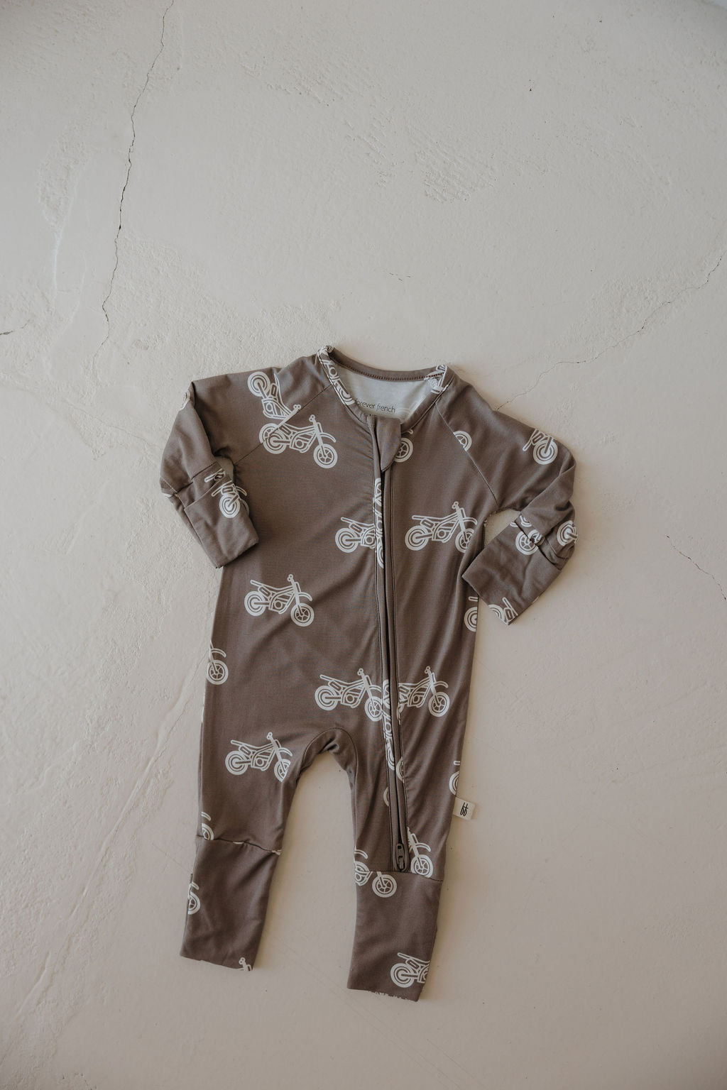Bamboo Zip Pajamas | Dirt Bike Print