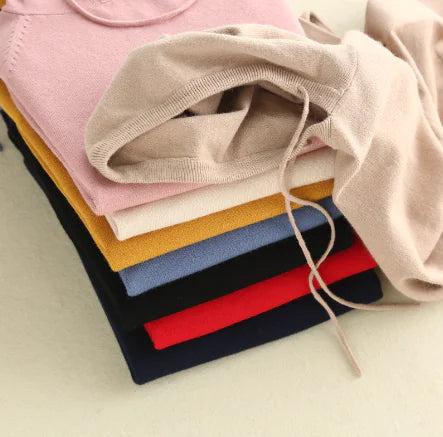 Women's Lightweight Pullover Hooded Knit Sweater - Image 4