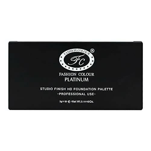 Studio Finish HD Foundation Palette - 10 Professional Cream Shades