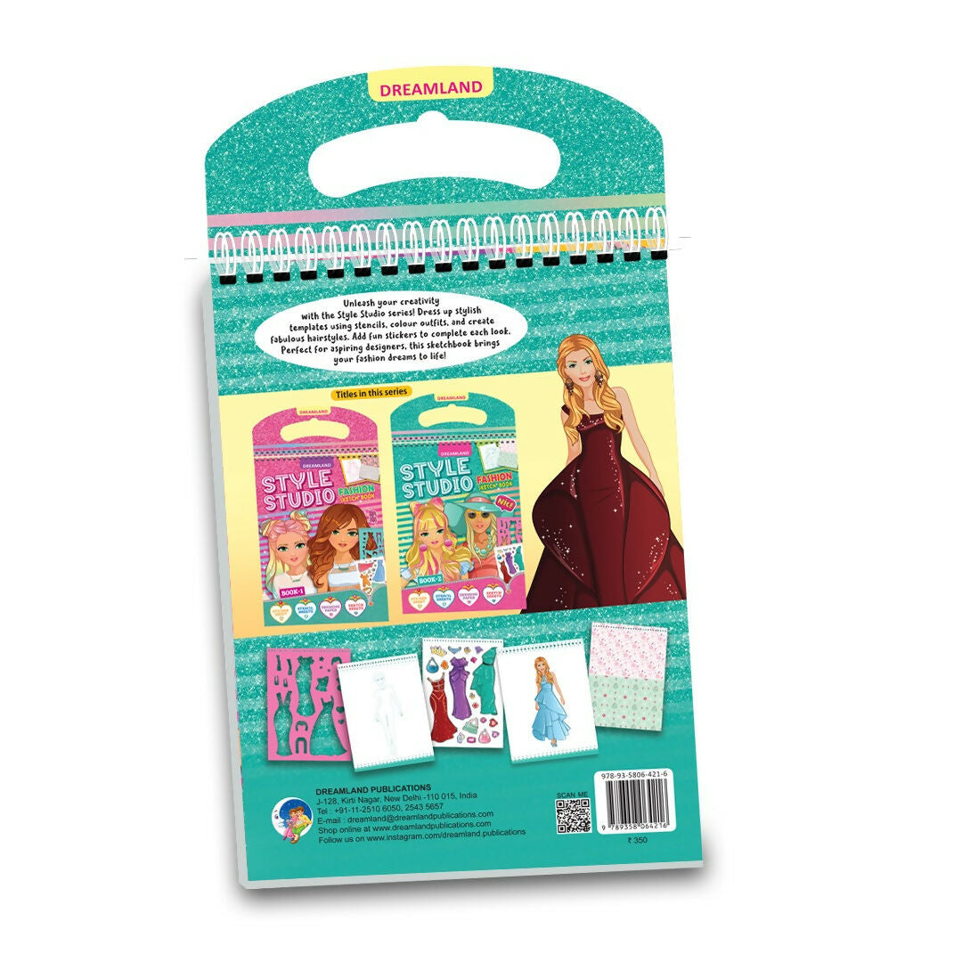 Style Studio Fashion Sketch Activity Book 2 for Girls Ages 4-8