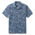 Men's 100% cotton Hawaiian shirt featuring a sea star and coral pattern with a camp collar.