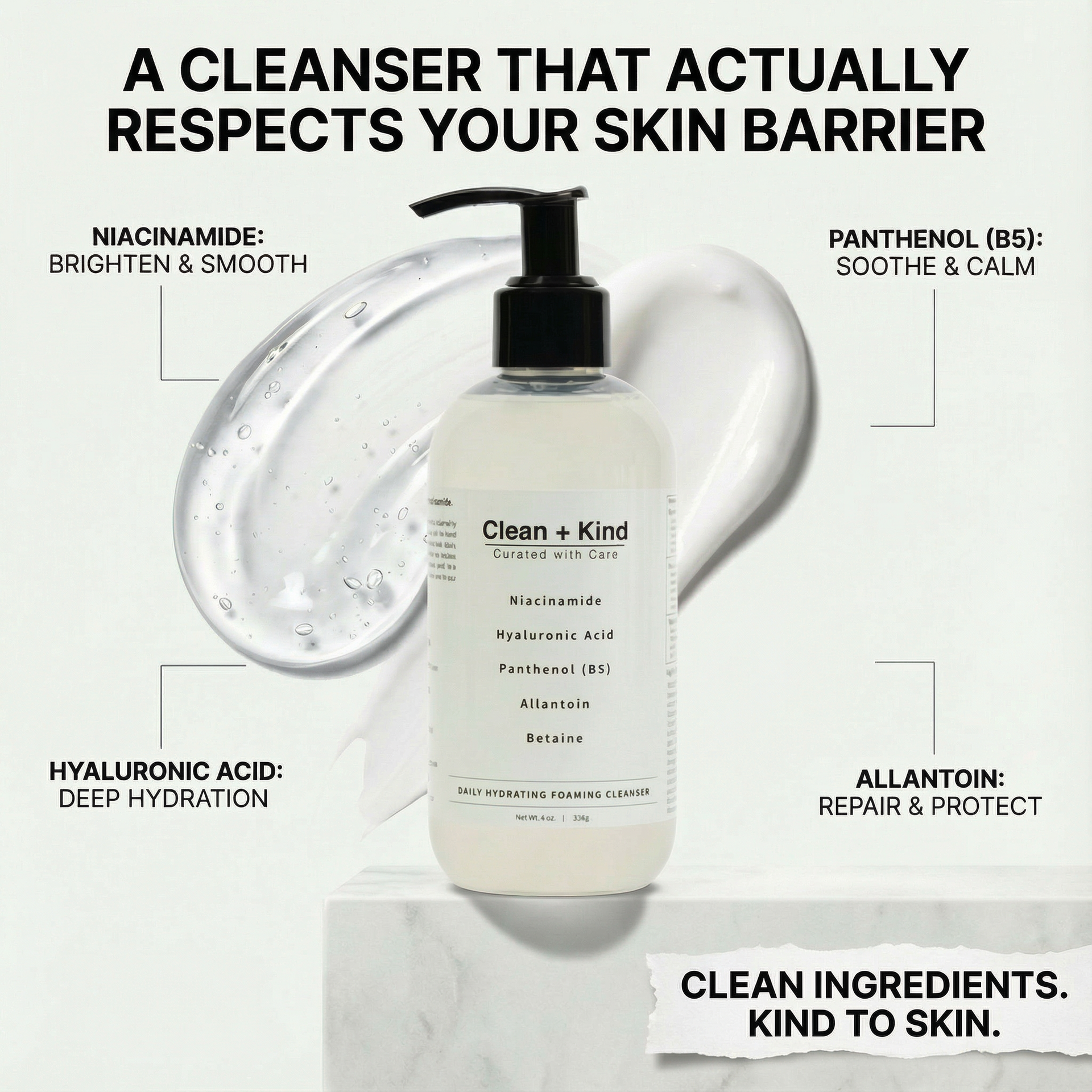 Daily Hydrating Foaming Facial Cleanser with Niacinamide - Image 2