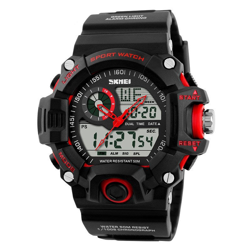 Men's Dual Display Military Sport Watch Waterproof Camo Finish