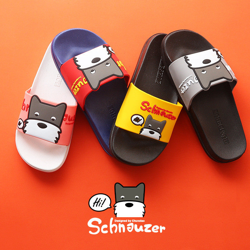 Kids' Summer Schnauzer Playful Quick-Dry Beach Slide Sandals