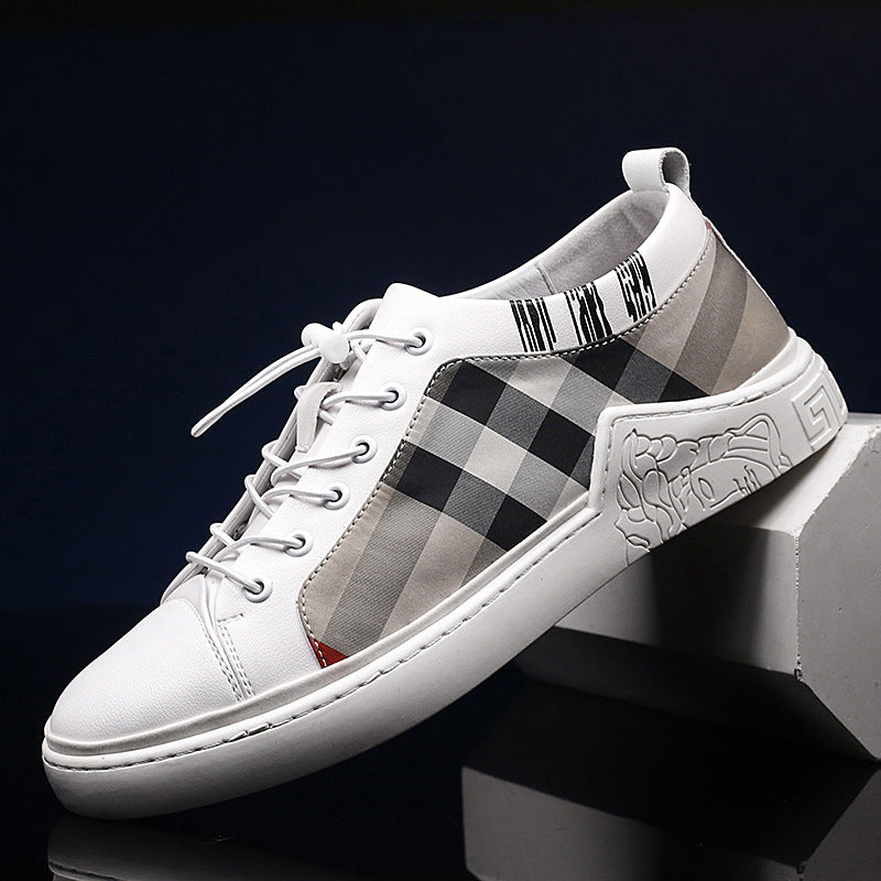Men's black high top PU leather casual walking sneakers.
