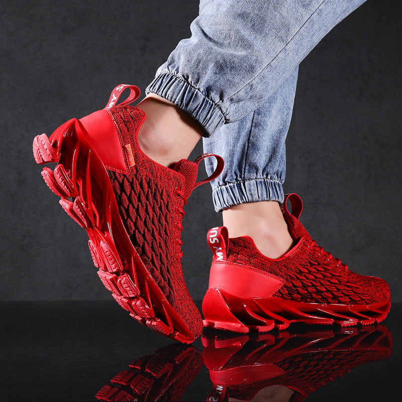 Mens Modern Lightweight Breathable Knit Running Sneakers