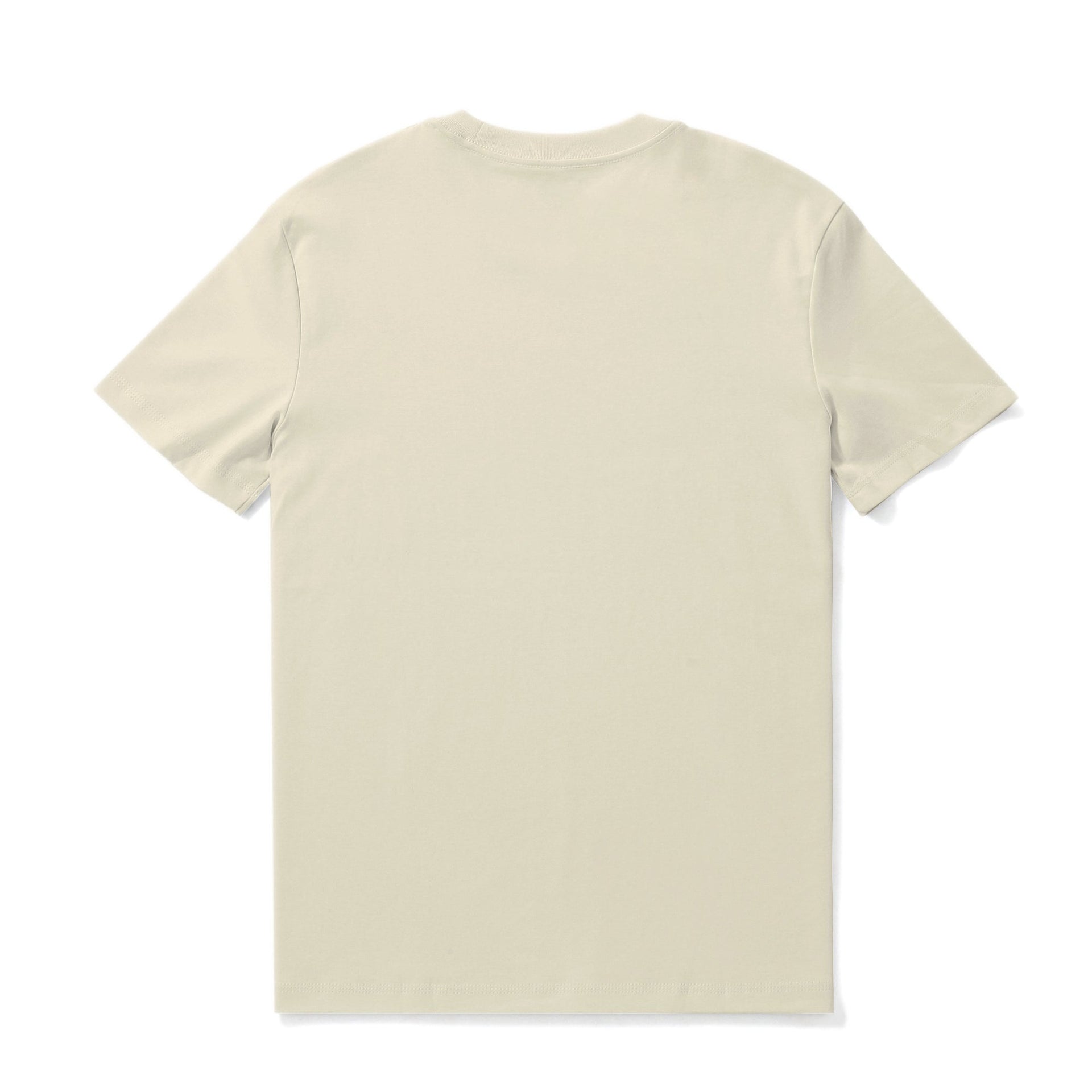 Vintage Cat Graphic Print Tee - 100% Cotton Crew Neck in Beige