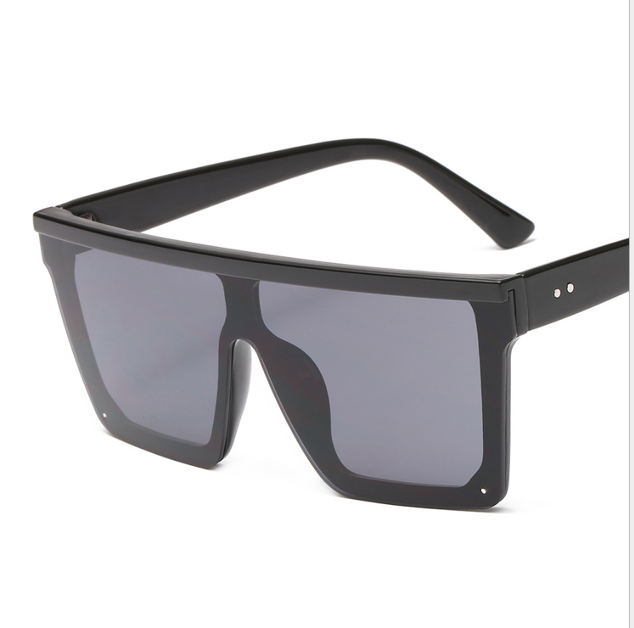 Oversized Square Black Sunglasses Luxury Retro UV Protection Shades