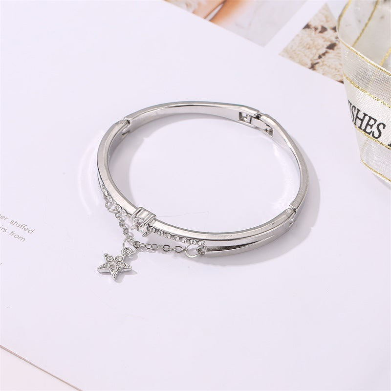 Rose Gold Forever Love Heart Charm Bracelet for Women