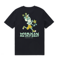 Black graphic t-shirt with inspirational Working on Myself design