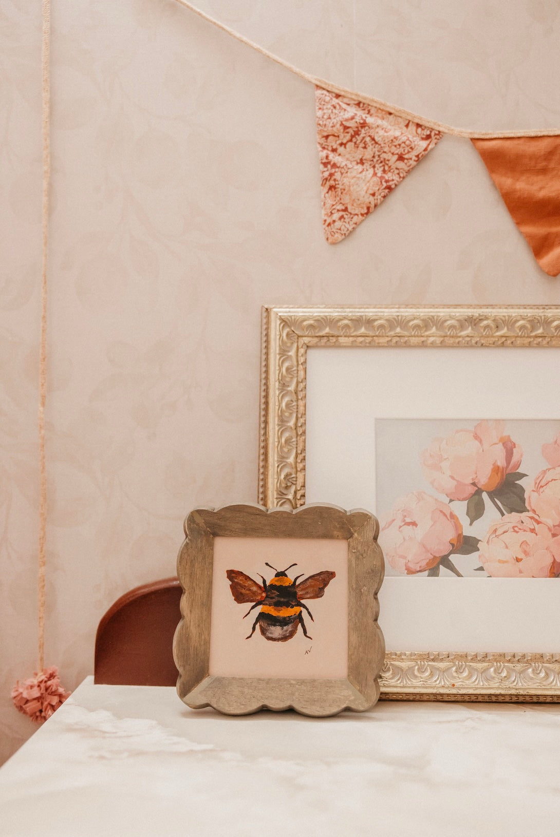 Monica's Orchard Botanical Floral Wallpaper in Dark Brown Espresso