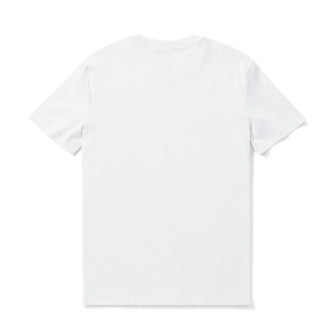 Retro Cat Print Cotton Crew Neck T-Shirt in White