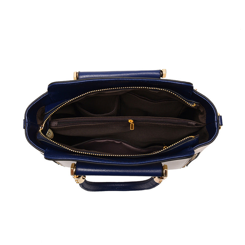 Versatile Leather-Style Parent Tote and Crossbody Bag for Baby Gear