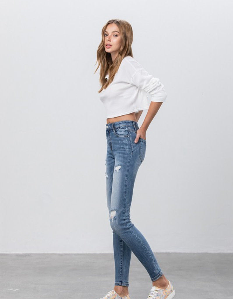 Everyday Mid Rise Ankle Skinny Jeans for Women