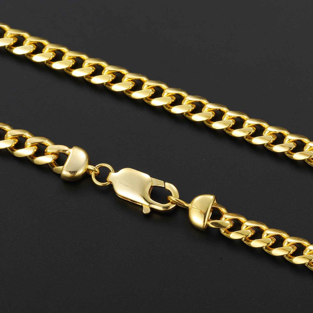 Sterling Silver Cuban Link Chain Necklace 5mm