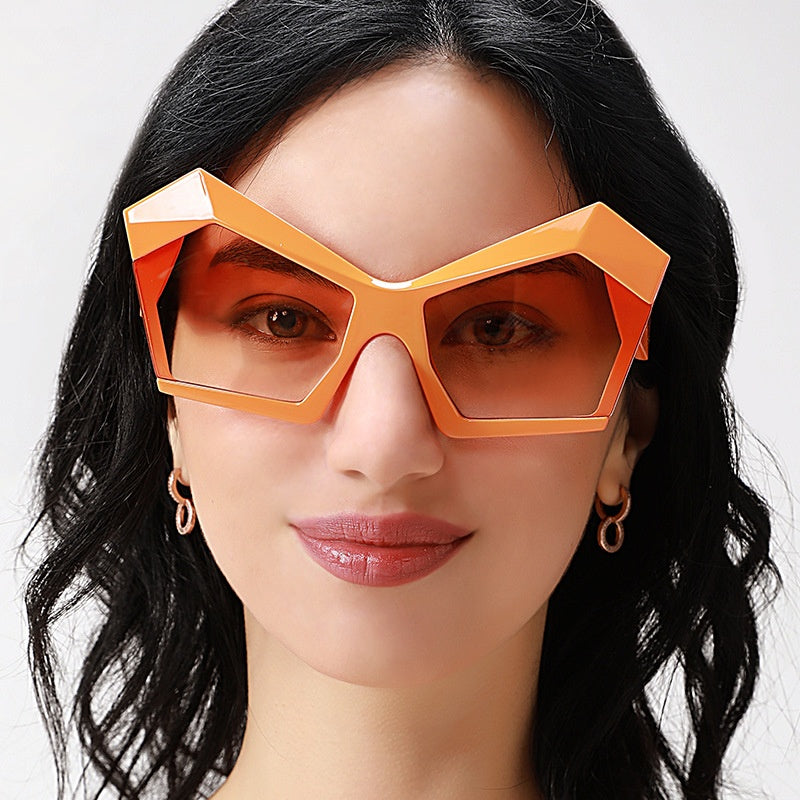 Oversized Square Cateye Polarized Sunglasses Trendy Street Style