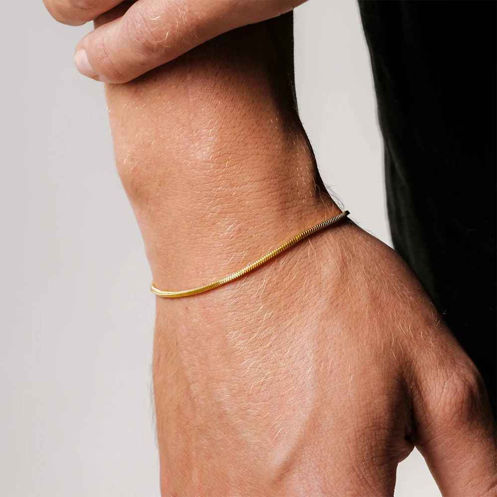 Chaîne Serpent Men’s Stainless Steel Bracelet