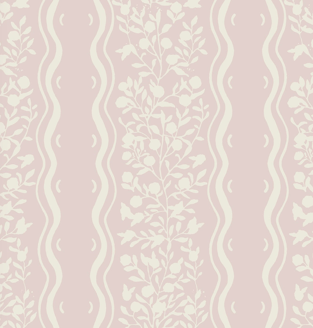Jovy Floral Wallpaper in Blue and Cream - Traditional Wall Art