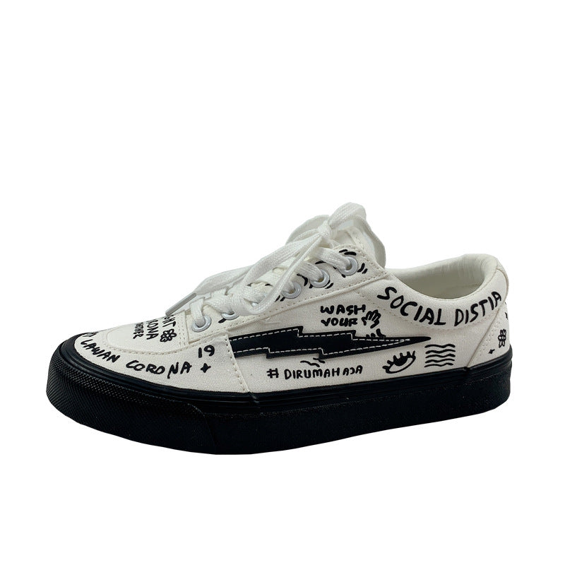 Women's Vintage Platform Sneakers Casual Lace Up Walking Shoes
