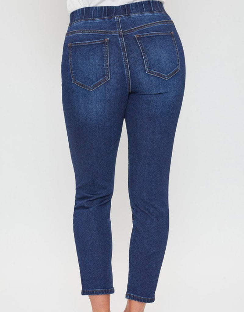 Petite High Rise Jegging in Dark Indigo - Stretchy Slim Fit