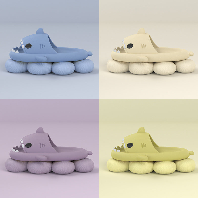 Lovely Shark Slides Unisex Lightweight Open Toe Beach Pool Sandals