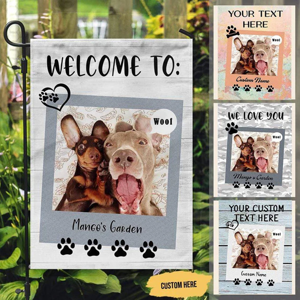 Dog Personalized Custom Photo Garden Flag