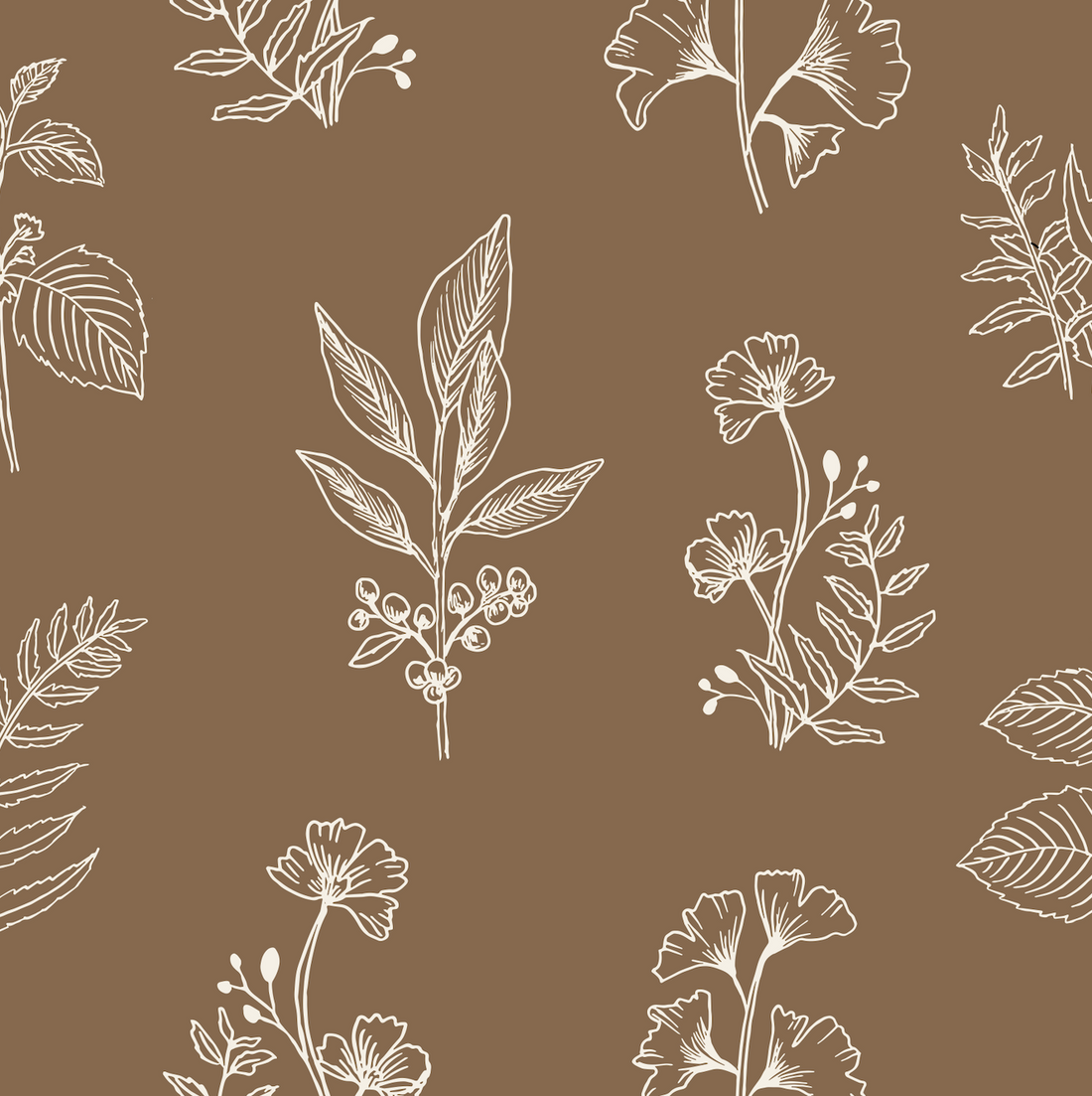 Luca Botanical Floral Removable Wallpaper in Green and Pink