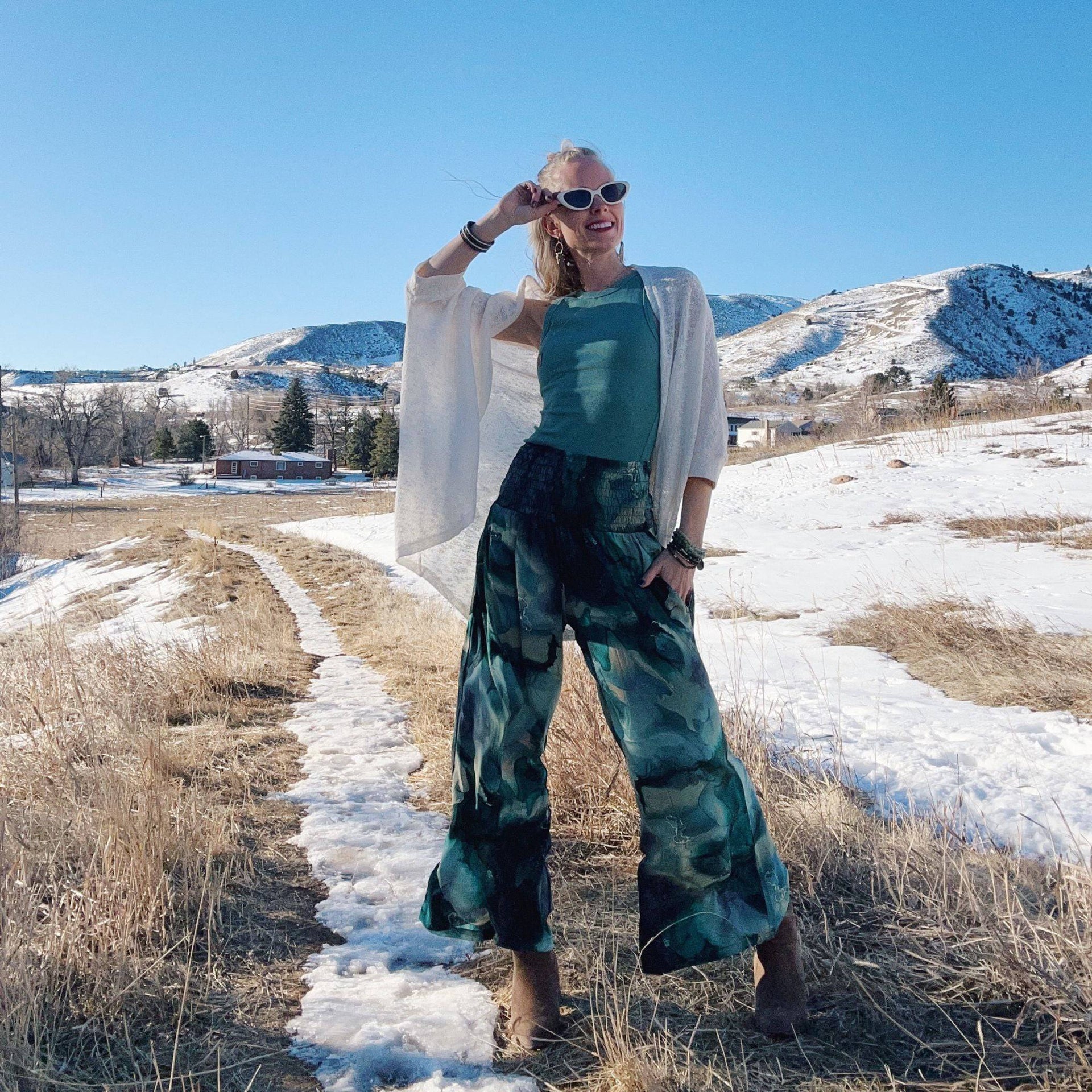 Free Spirit Wide-Leg Palazzo Pants – Flowy Bohemian Lounge Wear