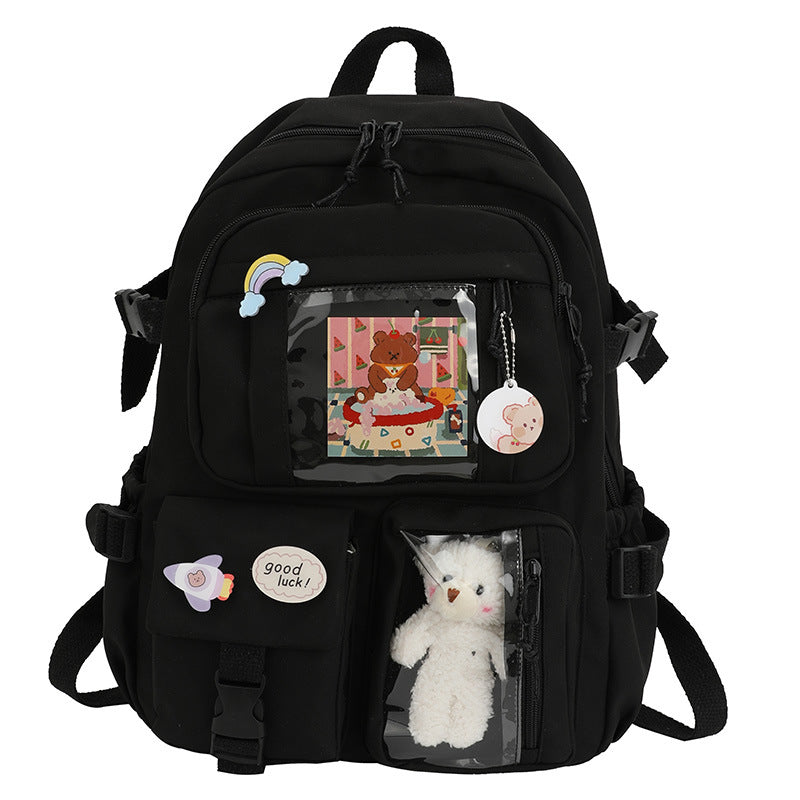 Dazzling mini backpack for women and teenage girls in a casual, water-resistant design