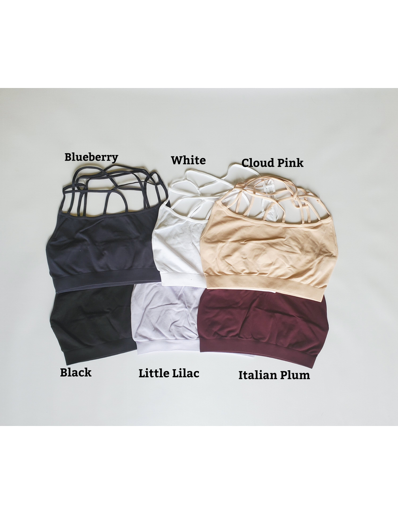 Front Multi Criss-Cross Bralette - Cropped Athletic Support Top