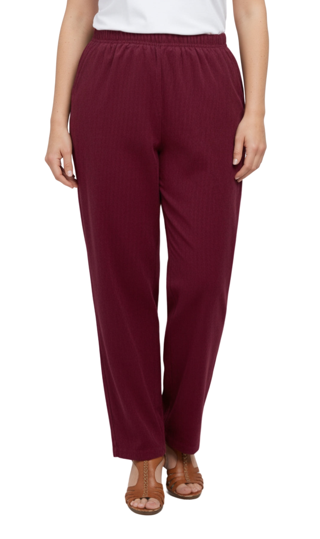 Women's Fine Wale Corduroy Pull-On Pants with Covered Elastic