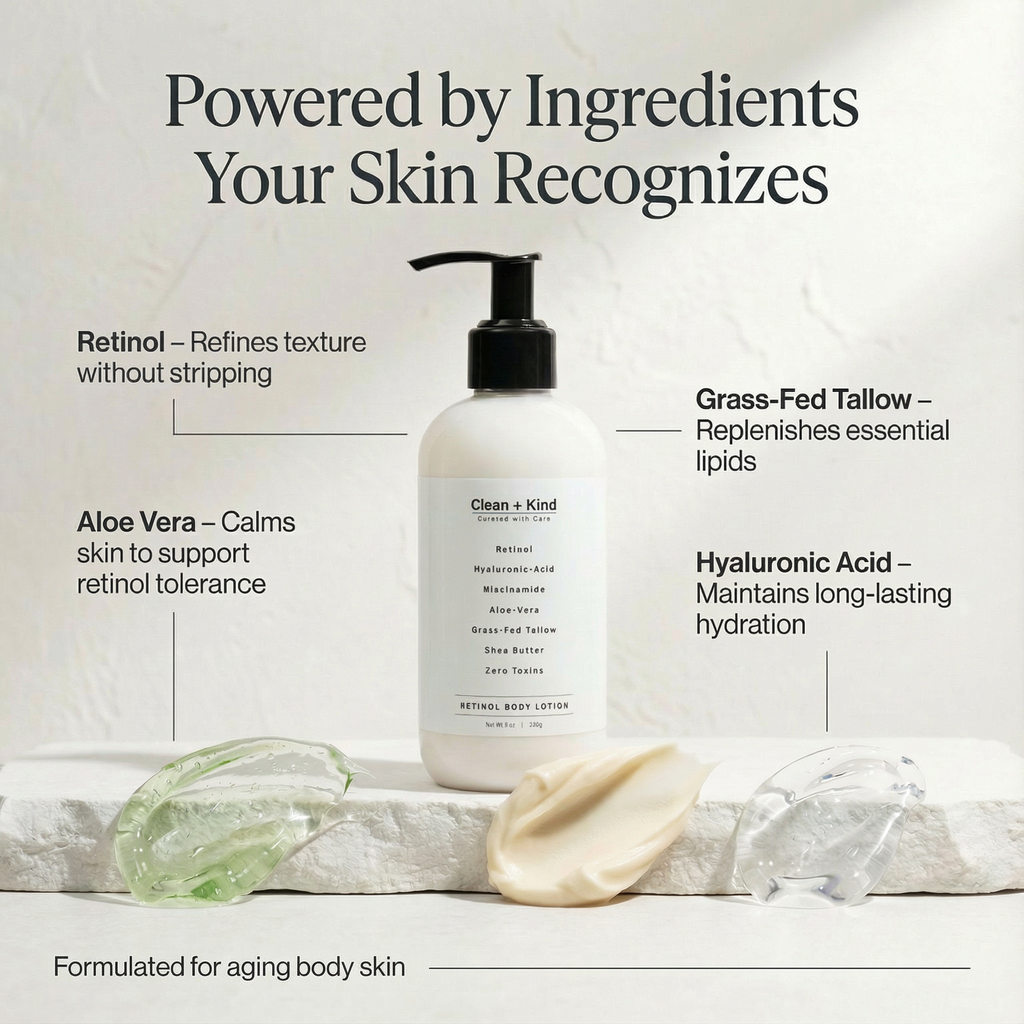 Retinol Body Lotion with Hyaluronic Acid and Grass-Fed Tallow - Image 2