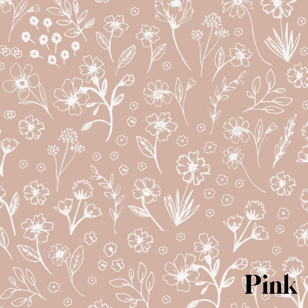 Sophia Floral Removable Wallpaper in Dusty-Rose and White