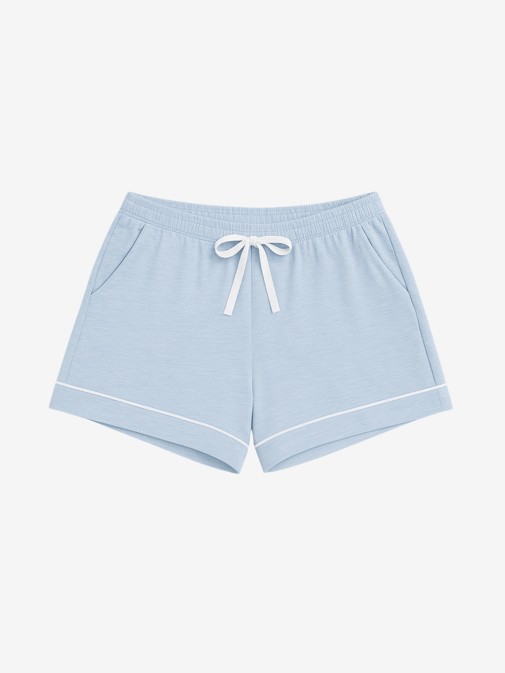 Navy Moisture-Wicking Pajama Shorts with Contrast Piping - Image 6