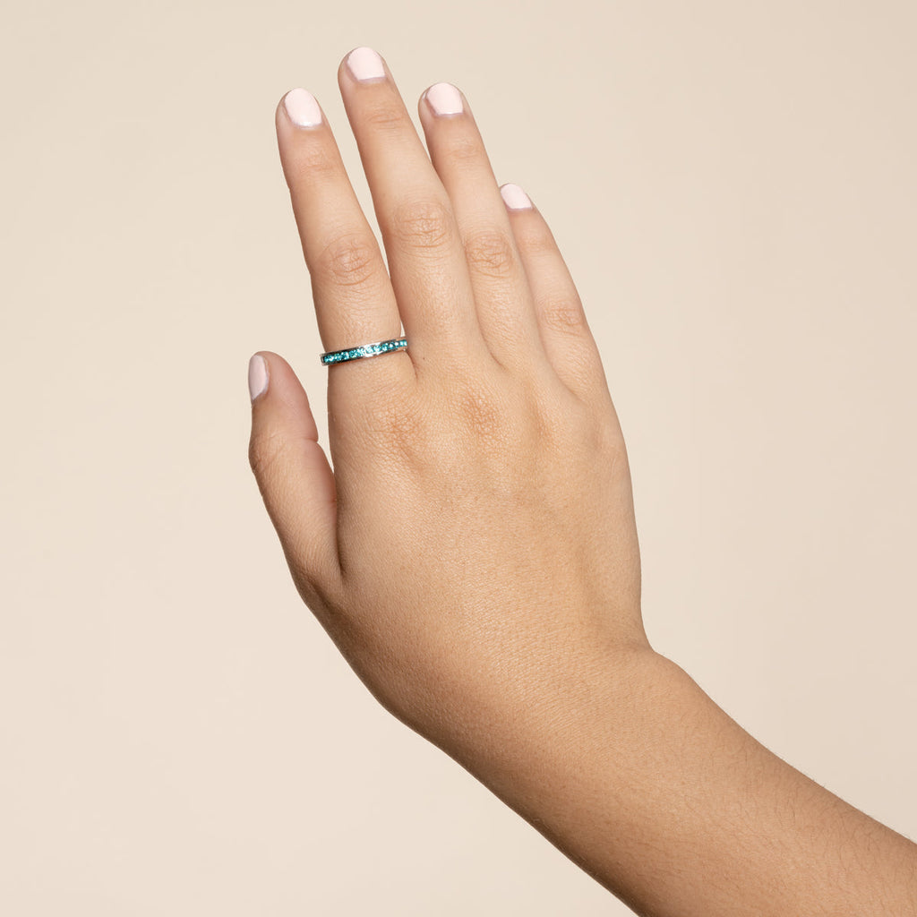 Tessa Turquoise Crystal Eternity Band