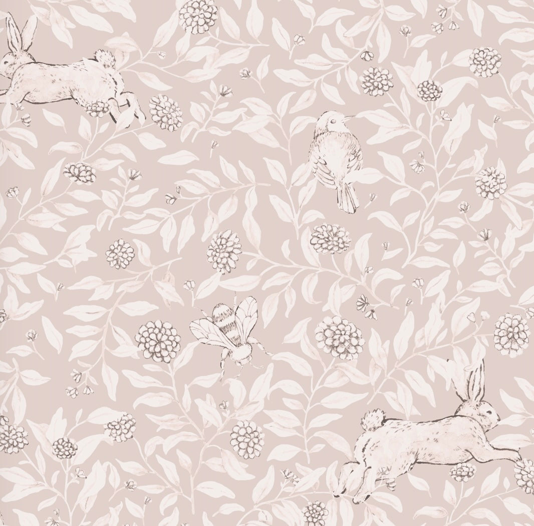 Afton Floral Removable Wallpaper in Cream, Terracotta & Blue