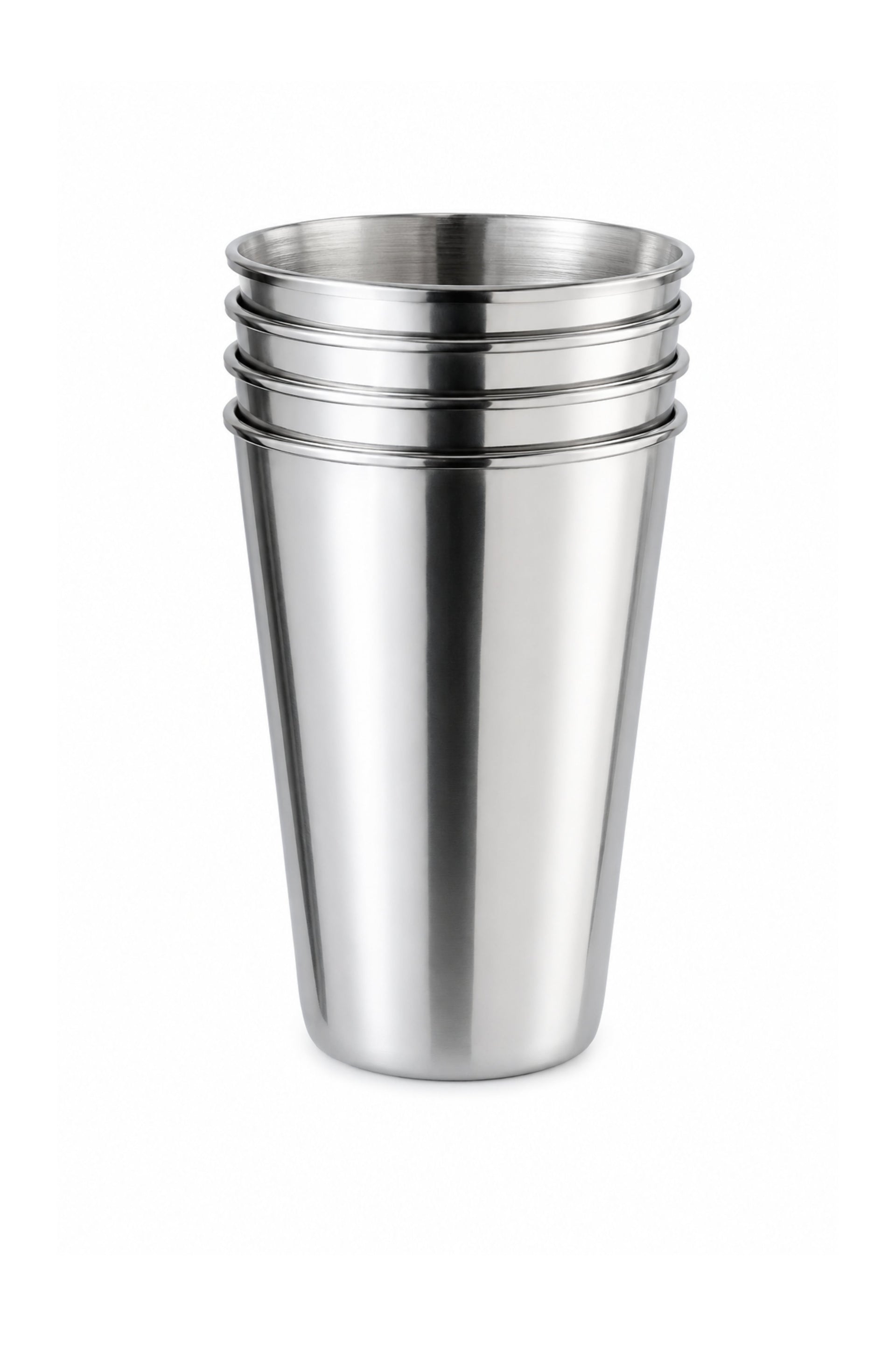 Stainless Steel Kids Cups — Set of 4 | BPA-Free, Dishwasher Safe