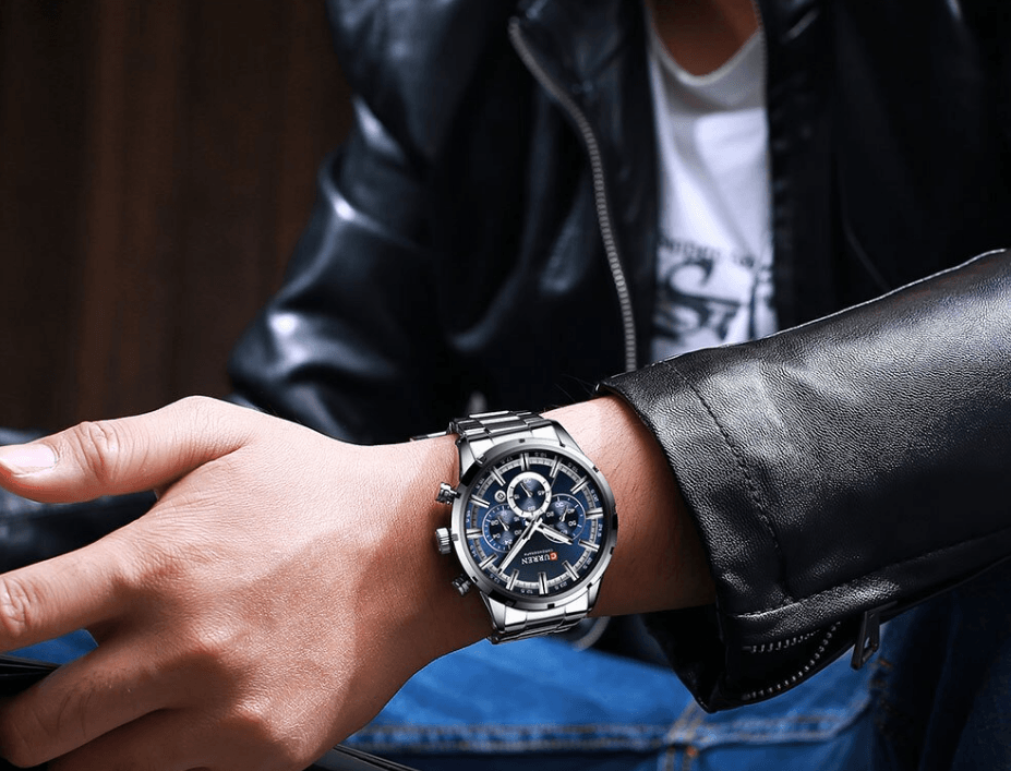 CURREN Men's Waterproof Sport Chronograph Watch with Date Display