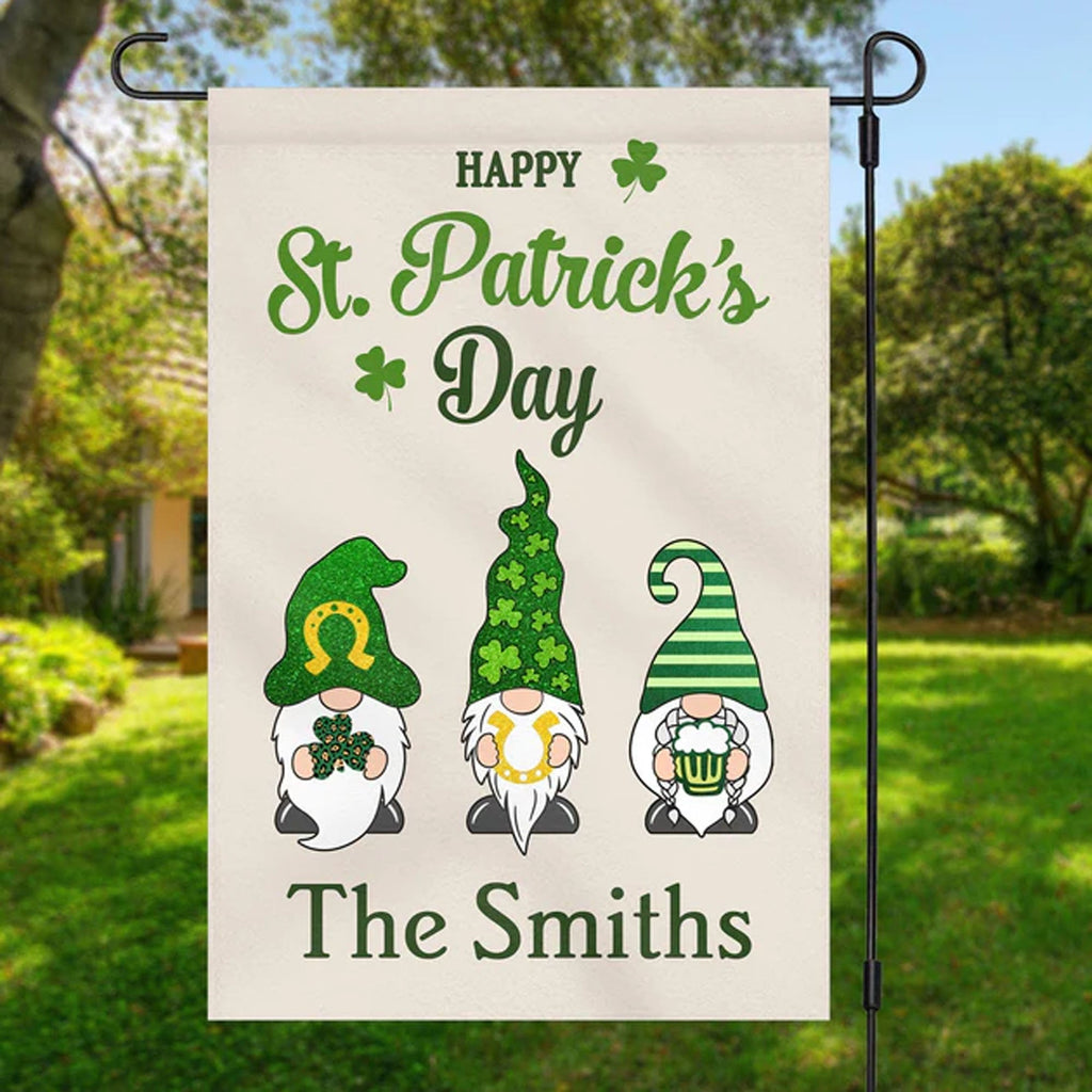 Happy St Patricks Day Personalized Custom Garden Flag C158