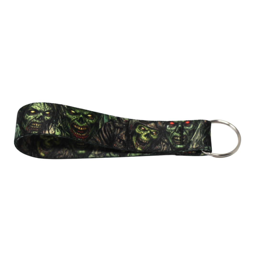 Zombie Print Wristlet Key Fob for Backpack or Purse Goth - Image 7